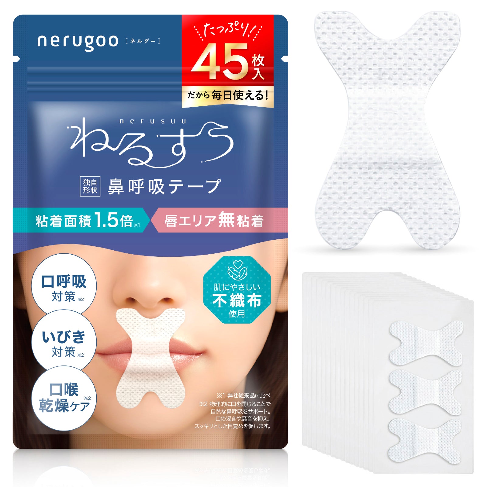 【送料無料】nerugoo ねるすう 鼻呼吸テープ